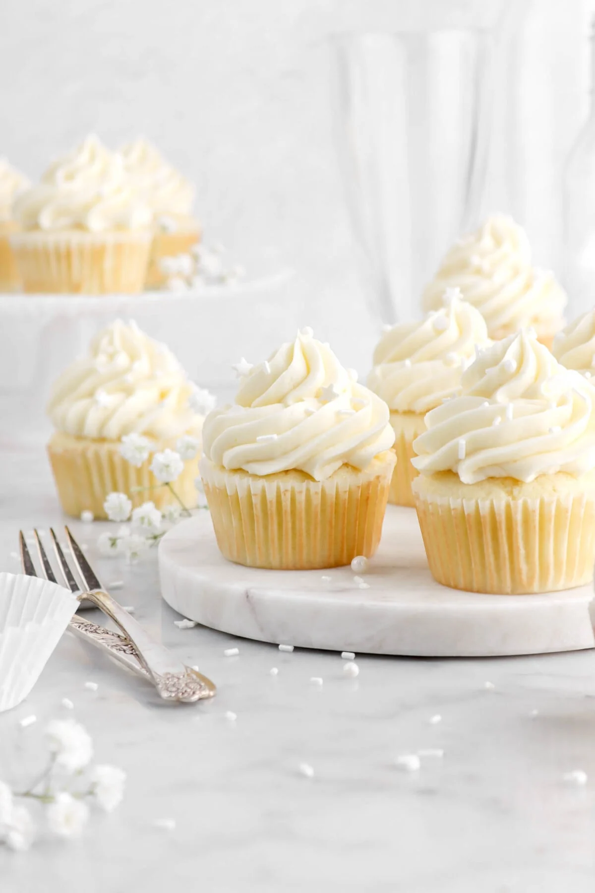 Vanilla cupcake with buttercream icing